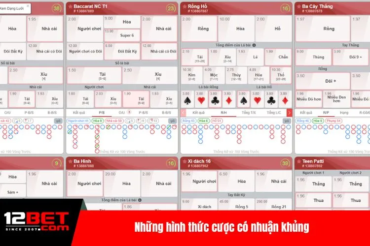 Những hình thức cược có nhuận khủng