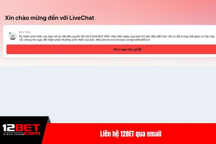 Liên hệ 12BET qua email
