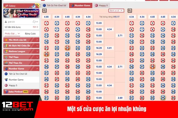 Một số cửa cược ăn lợi nhuận khủng